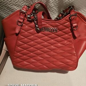 Steve Madden Red Quilted Shoulder Bag